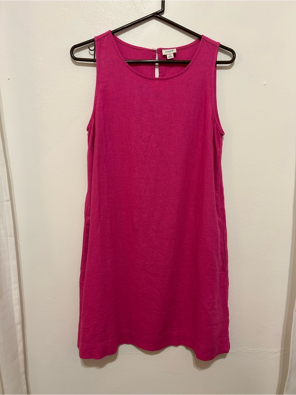 J. Crew Sleeveless Shift Dress - Fuchsia Pink